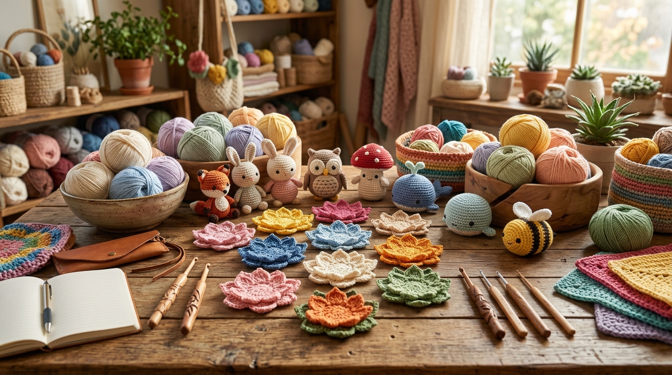 DeviAstro Handcrafted Crochet Studio Display